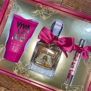NEW Juicy Couture Pink Heart Gift Box 3 PIECE GIFT SET 3.4 oz